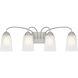 Malone 4 Light 29 inch Brushed Nickel Vanity Light Wall Light